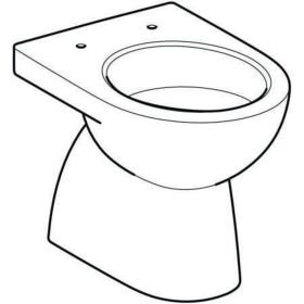 Geberit Renova Stand-WC Tiefspüler, Abg. teilgeschl.Form, T:53cm, weiß