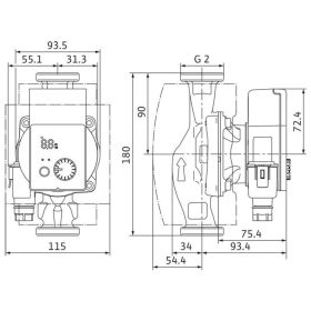 Wilo Nassläufer-Hocheffizienzpumpe Yonos PICO plus 30/1-6 180mm mit Wärmedämmschale
