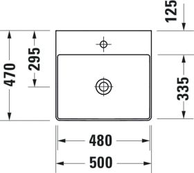 Duravit Möbel-WT DuraSquare 500mm, Weiß o.ÜL, m.HLB, 1 HL