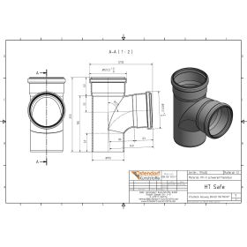 HTsafe Abzweig DN 110/110 87,5 Grad