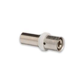 Selfio-Press Aluverbund Pressfitting  Übergang Kupferrohr 16 x 2 mm - 15 mm (Pressanschluss) vernickelt TH + U Kontur