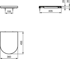 Ideal Standard WC-Sitz Blend Curve Softc 360x455x35mm Weiß