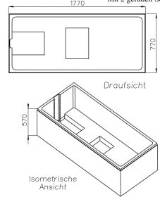 Schedel Wannentraeger STANDARD SW 10014 180x80cm für Bette und Kaldewei