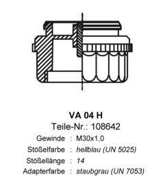 Ventilanpassung VA 04H für Stellantrieb Fußbodenheizung