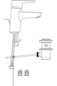 Ideal Standard Waschtischarmatur Connect m.Ablgarn., Ausld. 112mm, Chrom