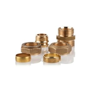 Klemmverschraubung für Solarrohre DN 20 x 22 mm