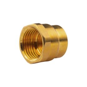 Messing Gewinde-Fitting Reduziermuffe 1/2"IG (DN 15) - 3/8"IG (DN 10) - schwere Ausführung