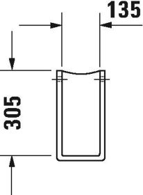 Halbsäule Starck 3 f.030065/60/55 u.030480/70/10 weiß