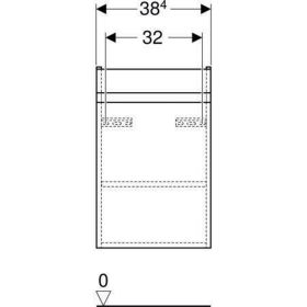 Geberit Renova Plan US für HWB, 1 Tür 38,5x66x31cm, weiß