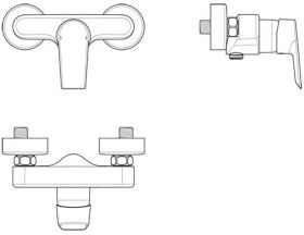 Ideal Standard Brausearmatur AP Tesi, Au Chrom