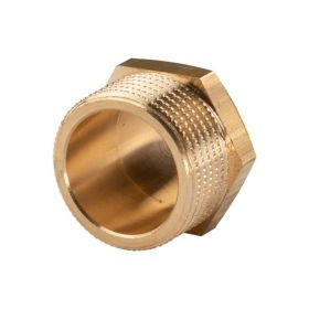 Messing Gewinde-Fitting Stopfen 3/4"AG (DN 20) - schwere Ausführung