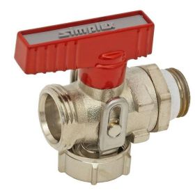 Simplex KFE-Kugelhahn PN 16 G ½ Zoll mit Flügelgriff und Schlauchverschraubung