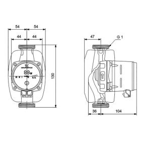 Grundfos Alpha1 15-40 130 mm Hocheffizienz-Umwälzpumpe inkl. Wärmedämmschale