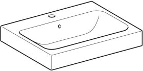 Geberit iCon Aufsatzwaschtisch, 60x48,5c m. Hl., m. Ül., weiß