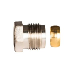 Danfoss Klemmverschraubungen G 1/2" AG x 15 mm vernickelt für Stahl- und Kupferrohre