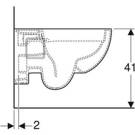 Geberit Renova Wand-WC Tiefspüler teilgeschlossene Form, Rimfree, weiß