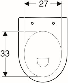 Geberit Renova Stand-WC Flachspüler Abg. horiz., teilgeschlossene Form, weiß
