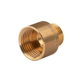 Messing Gewinde-Fitting Reduzierstück 1/2"IG (DN 15) - 3/8"AG (DN 10) - schwere Ausführung
