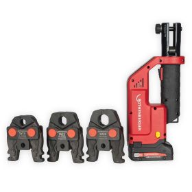 Rothenberger ROMAX Compact III elektrohydraulische Fitting - Pressmaschine Set mit Pressbacken SV15-22-28, 1x2Ah