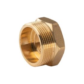 Messing Gewinde-Fitting Reduzierung 1 1/2"AG (DN 40)- 3/4"IG (DN 20) - schwere Ausführung