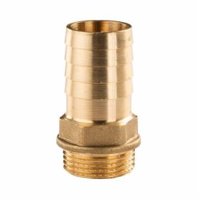 Messing Gewinde-Fitting Schlauchanschluss 3/4" AG (DN 20) Länge 25 mm - schwere Ausführung