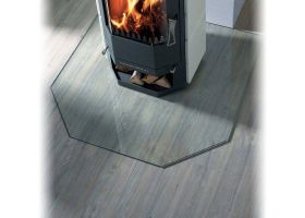 Haas+Sohn Bodenplatte Glas für Kaminofen