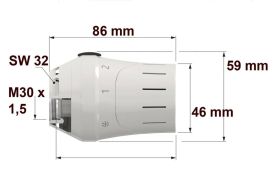 Simplex Design-Thermostatkopf TC-E1 Gewindeanschluss