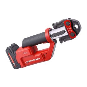 Rothenberger ROMAX Compact TT elektrohydraulische Fitting - Pressmaschine Set mit Pressbacken TH16-20-26, 1x2Ah