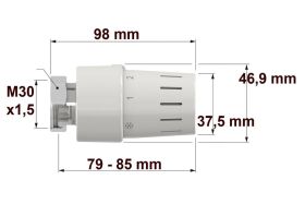 Simplex Heizung Design-Thermostatkopf TC-S3 Gewindeanschluss