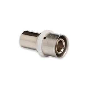 Selfio-Press Aluverbund Pressfitting  Übergang Kupferrohr 26 x 3 mm - 22 mm (Pressanschluss) vernickelt TH + U Kontur