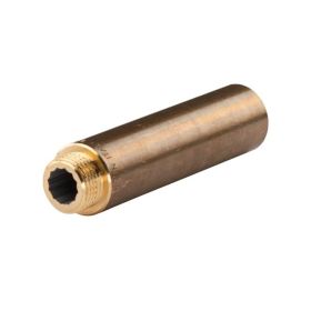 Messing Gewinde-Fitting Hahnverlängerung IG/AG 1/2" (DN 15) Länge 100 mm  - schwere Ausführung
