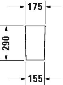 Halbsäule DuraStyle für 231965, 231960, 231955, weiß