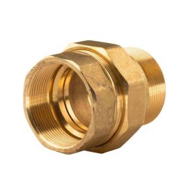 Messing Gewinde-Fitting Verschraubung mit O-Ring konisch dichtend 2" IG - 2" AG (DN50) - schwere Ausführung