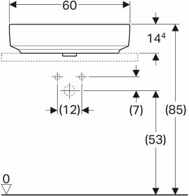 Geberit VariForm Aufsatz-WT, elliptisch mit HLB, 60x45cm, m. Ül., weiß, KeraTect
