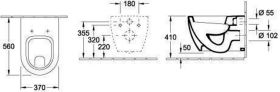Villeroy & Boch Flachspül-WC Subway 660310 370x Oval Weiß Alpin
