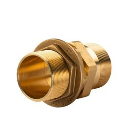 Messing Gewinde-Fitting Verschraubung gerade Anschluss für Tank 3 teilig 2"AG - 2"AG (DN 50) - schwere Ausführung