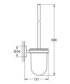 Toilettenbürstengarnitur Essentials 40374_1 Wandmontage chrom