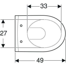 Geberit iCon WWC Tiefspüler, verk. Ausl. geschlossene Form, weiß