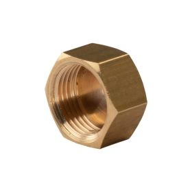 Messing Gewinde-Fitting Kappe 3/8"IG (DN 10) - schwere Ausführung