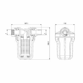 Grundfos Saugfilter für Scala1 und Scala2 auswaschbar