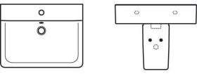Ideal Standard Handwaschbecken Connect C m.Ül., 400x360x160mm, Weiß