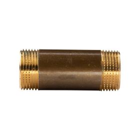 Messing Gewinde-Fitting Distanz Doppelnippel 1"-1" L= 80 mm, schwere Ausführung