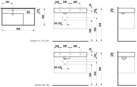 LF Möbel-WT Kartell 1 HL o.ÜL Ablage rechts 900x460 weiß